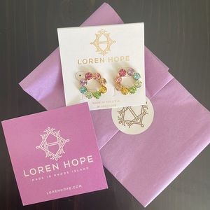 Loren Hope Kaleidoscope Rainbow Hoop Earrings